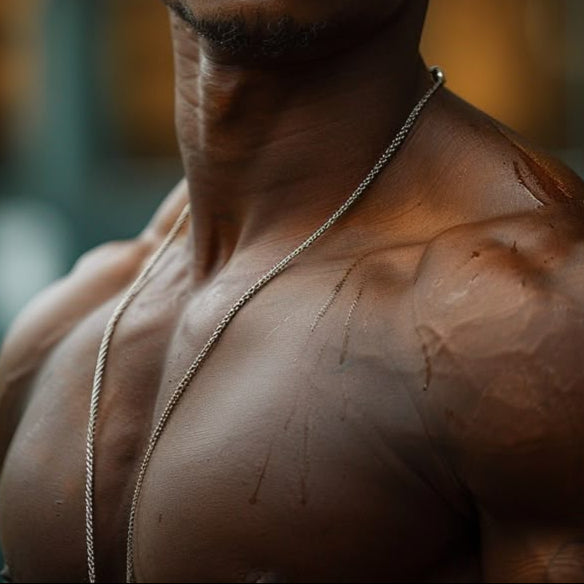 Muscular man with a blurred background